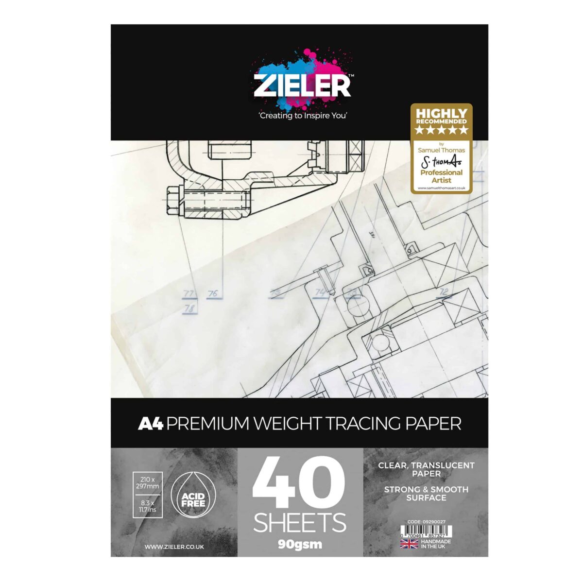 A4 Mw Tracing Scaled - Zieler Art Supplies