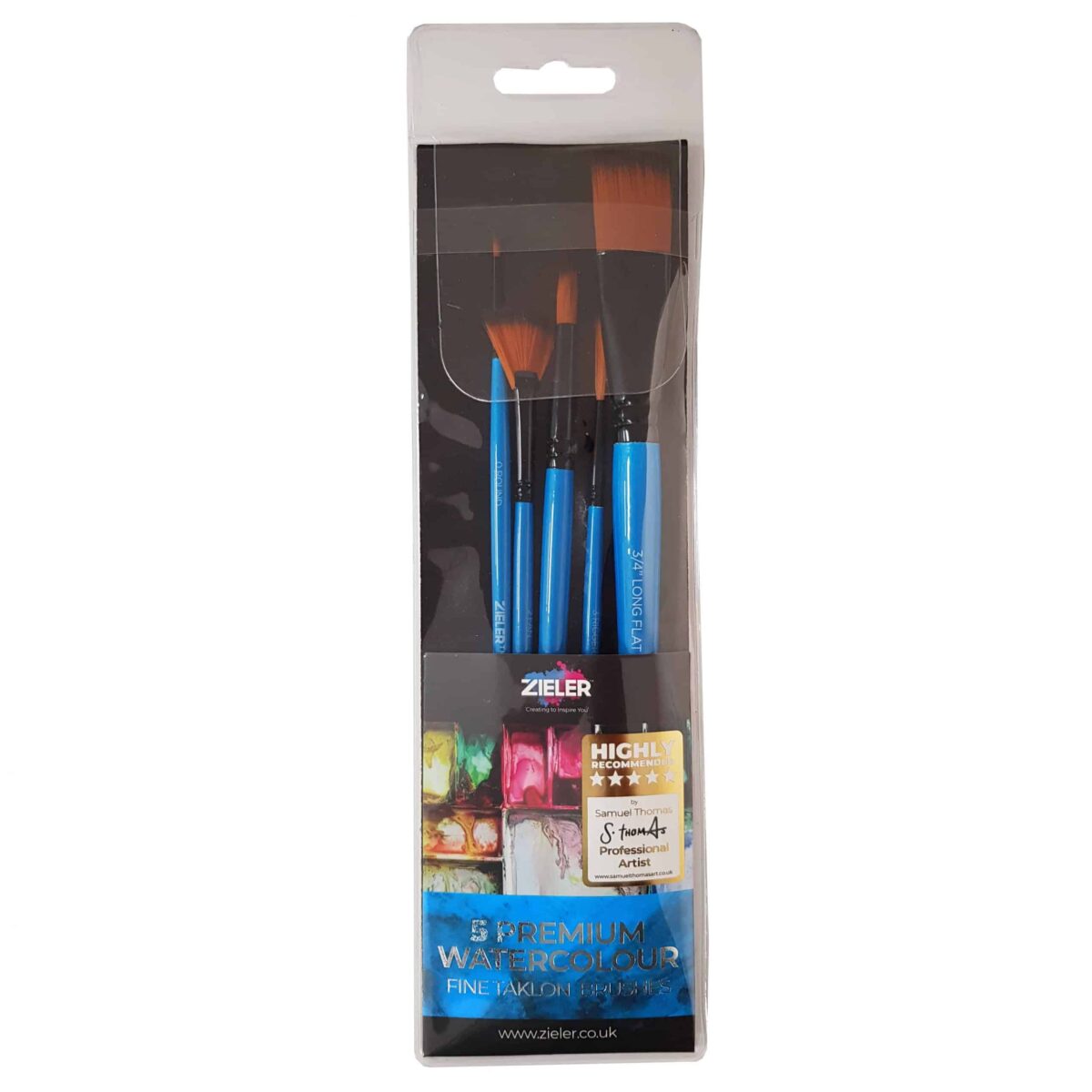 Zieler 5 Premium Watercolour Artists Brushes