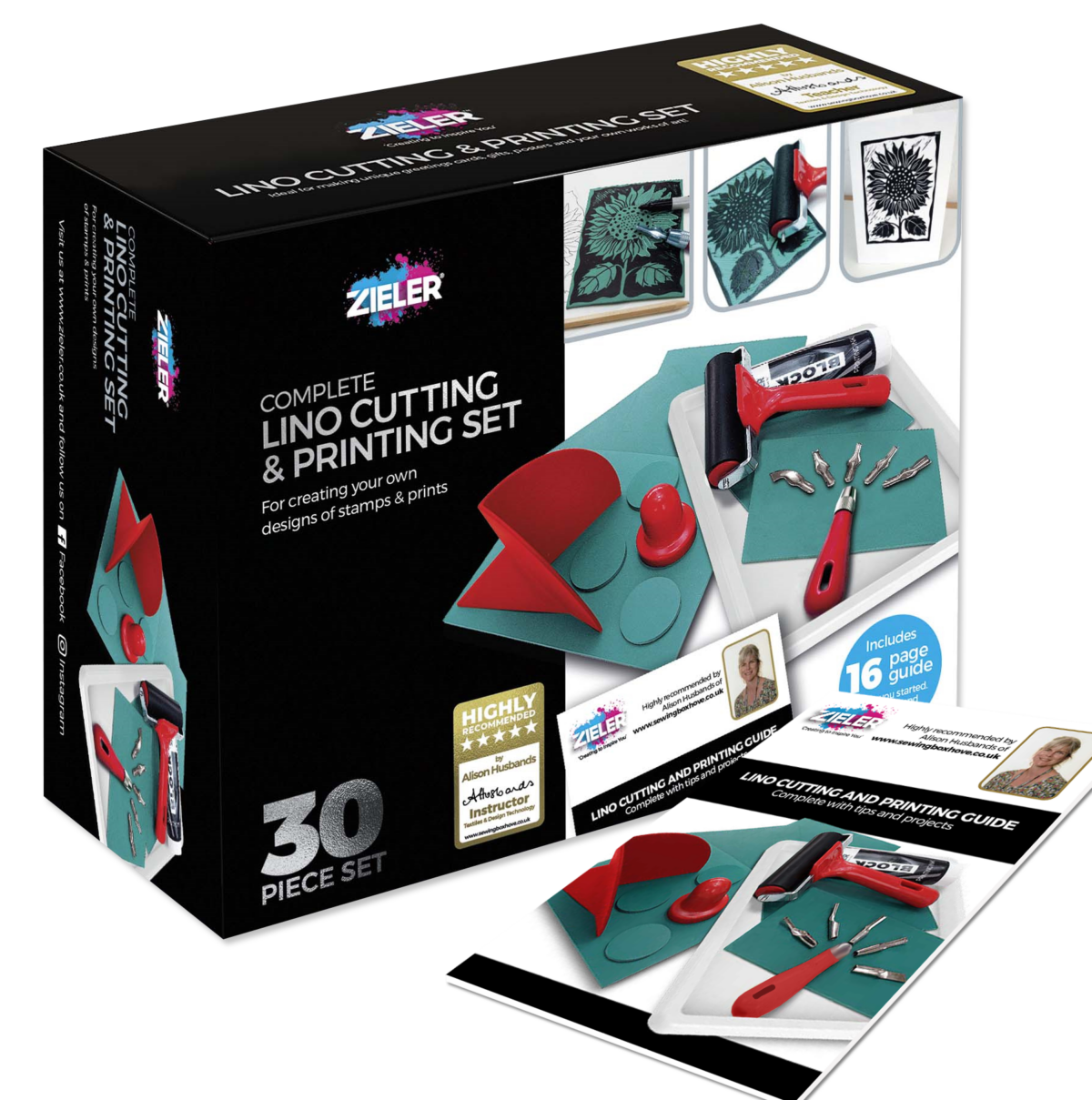 Complete Lino Cutting & Printing Kit (30 pcs set) | Ideal for Beginners | by Zieler® | 09299292