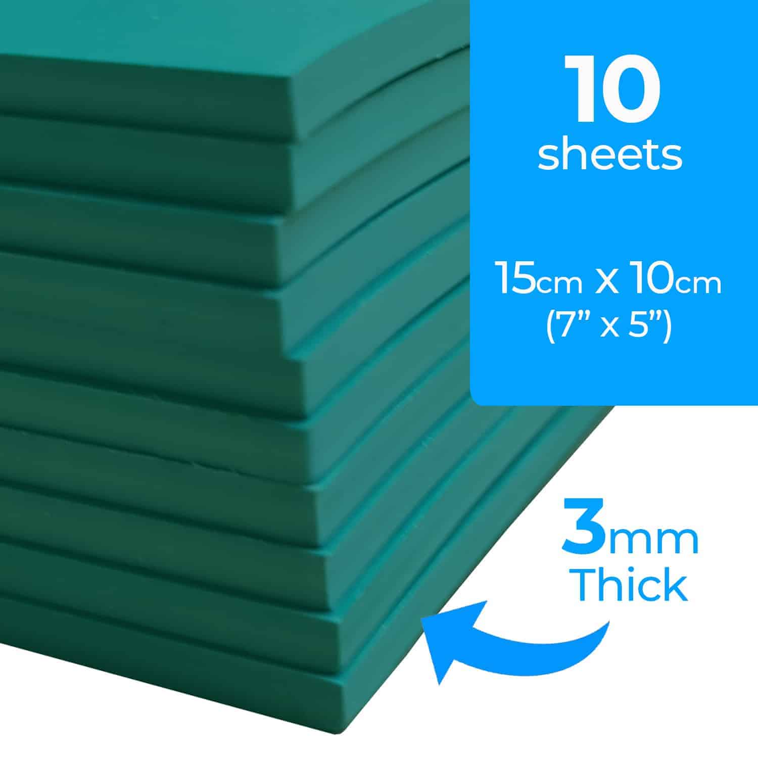 5 x Sheets Super Soft Polymer Lino Block 150 x 100mm Double Sided Printing Sheets 