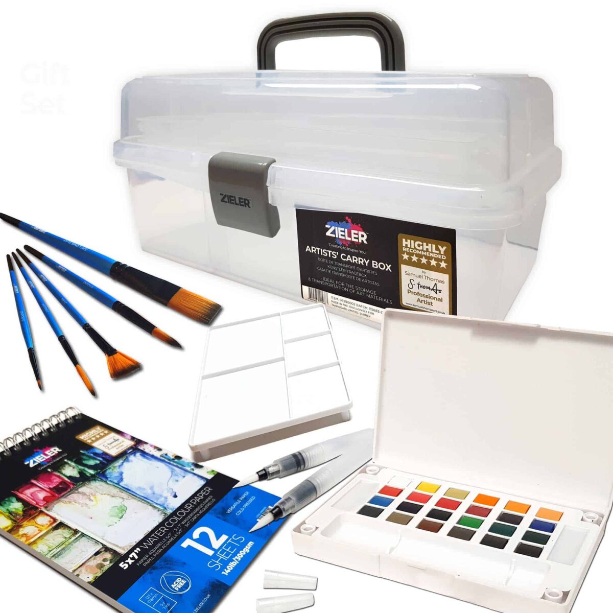 Watercolour Caddy Box Set Zieler - Zieler Art Supplies