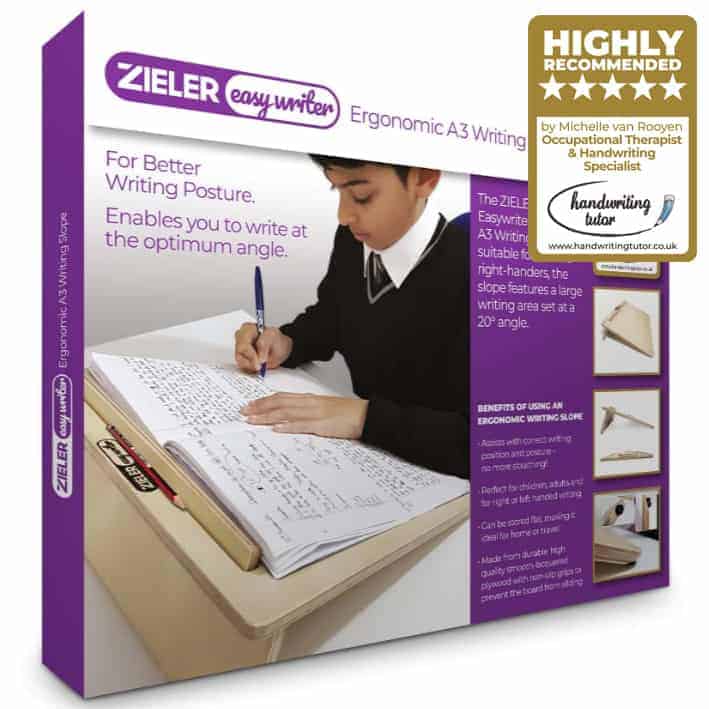 by ZIELER® High & Ergonomic LARGE A3 Writing Slope for better writing posture 