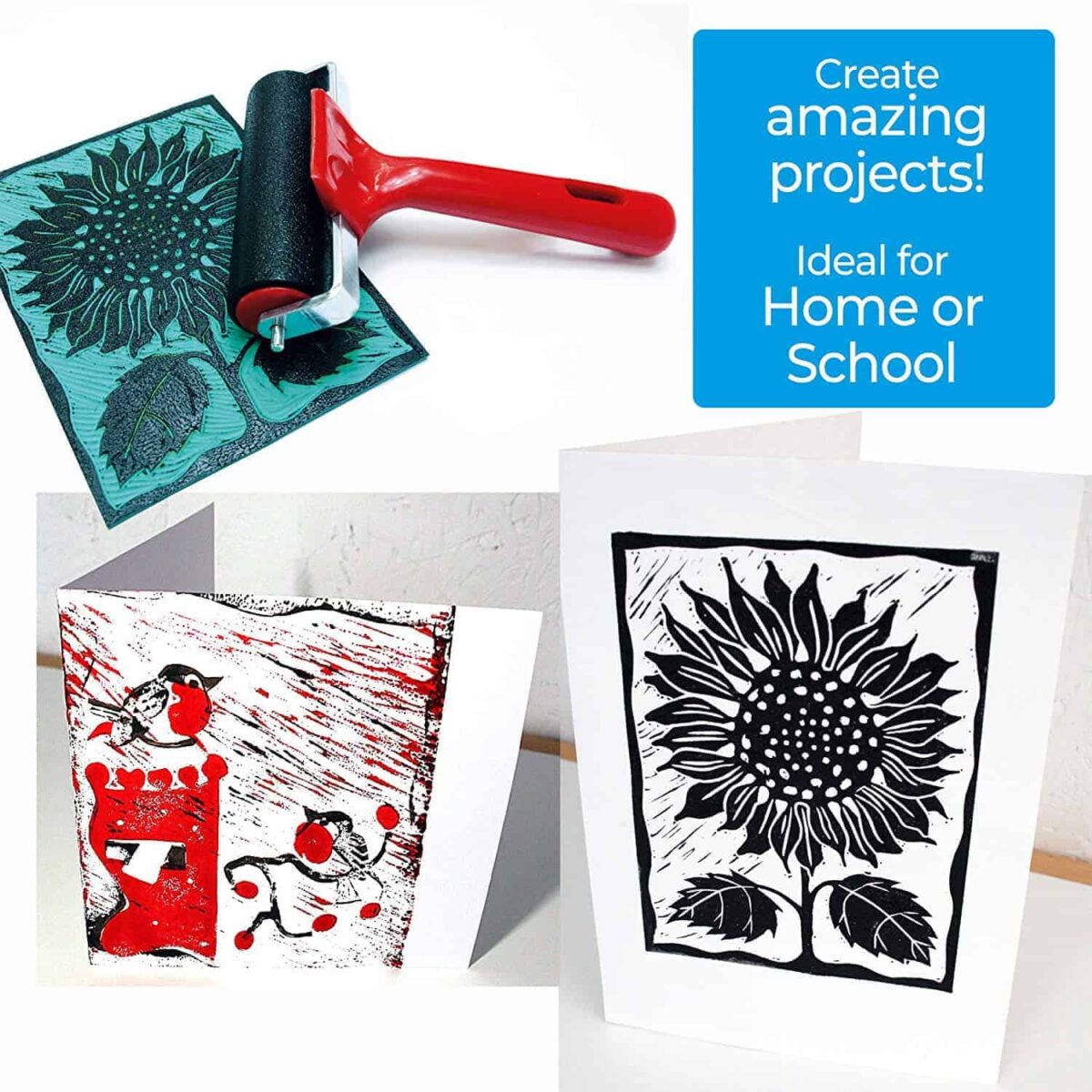 Complete Lino Printing Kit + A3 Cutting Mat + 3 Soft-Cut Lino Printing Sheets (A4 Size) – Bundle Deal - by Zieler - Image 8