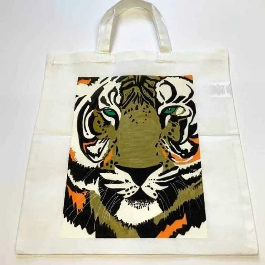 Acrylic Paint Pens Tiger Tote Bag