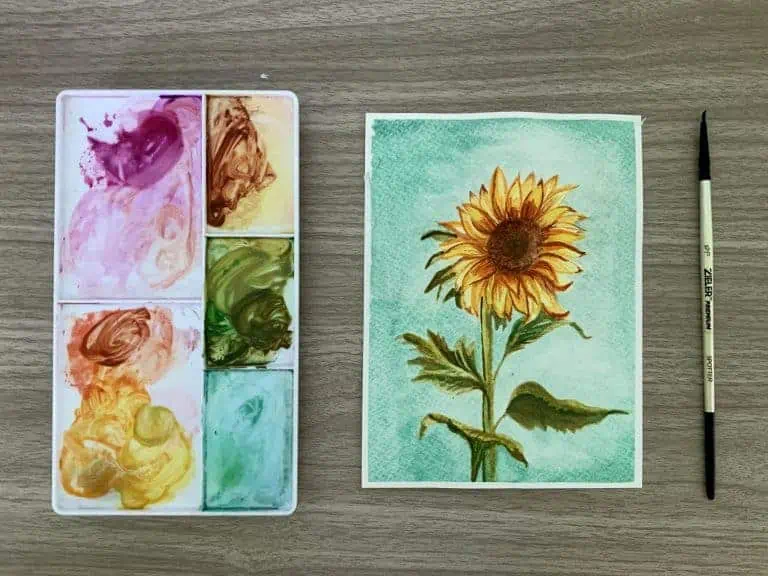 Watercolour How To Paint A Sunflower - Zieler