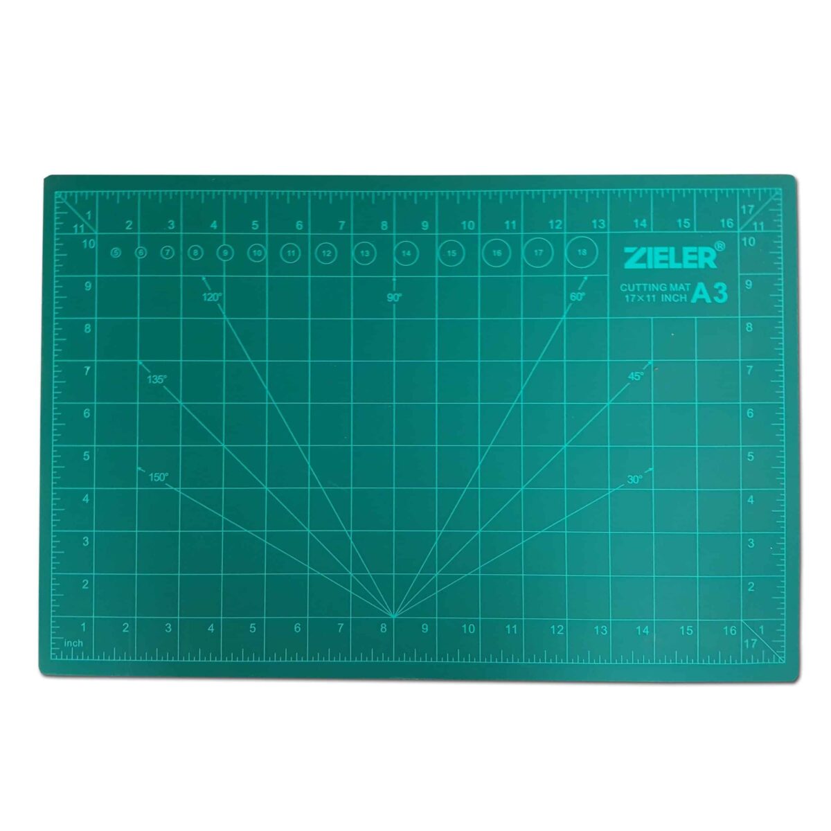 A3 Green Cutting Mat With Grid Lines - Double-Sided- By Zieler | 09299355 - Image 4
