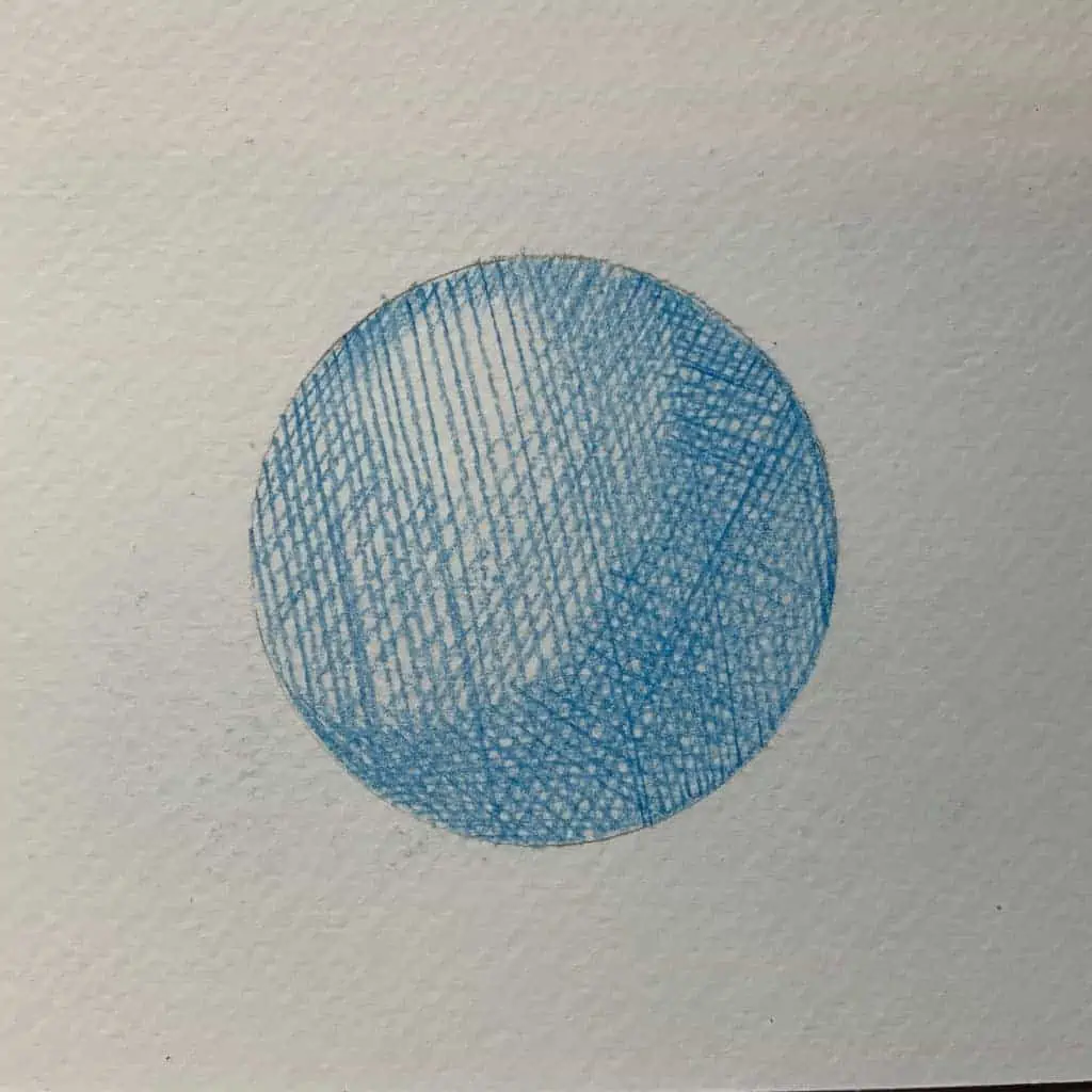 How-To-Use-Colouring-Pencil-Tonal-Sphere-Example-Image-Cross-Hatching