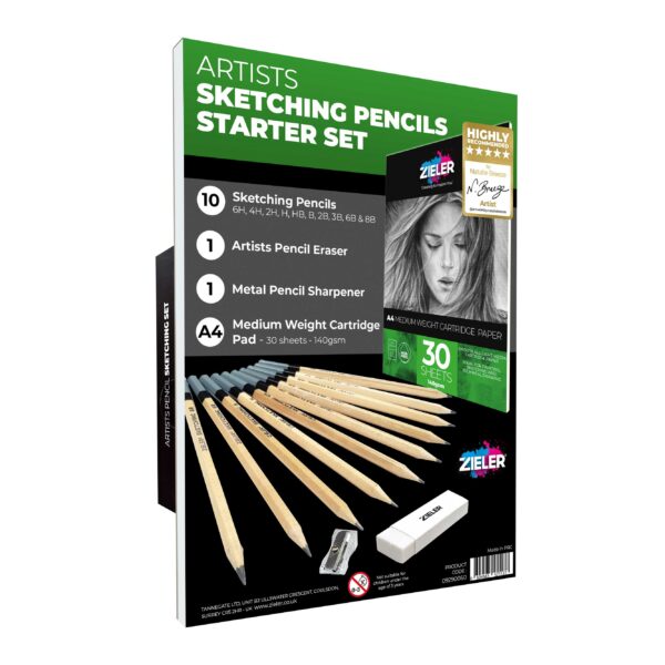 Special Offer Drawing Set 1 A3 Sketch Pad, 1 Pack of Charcoal Pencils & 1  Pack of HB Pencils 