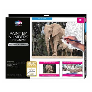Paint By Numbers Zieler Elephants - Zieler Art Supplies