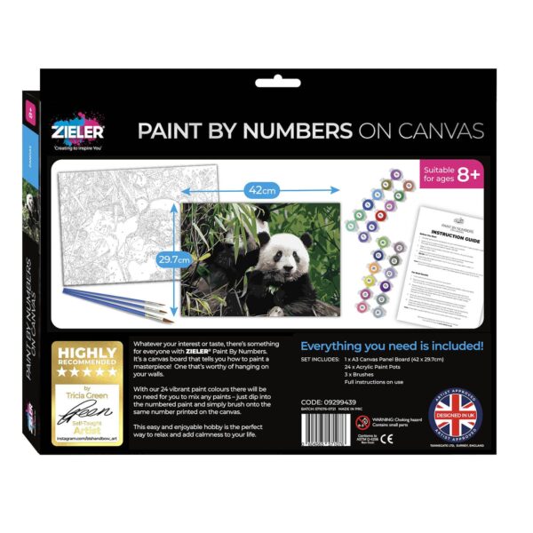 Pbn Box Back Pandas - Zieler Art Supplies