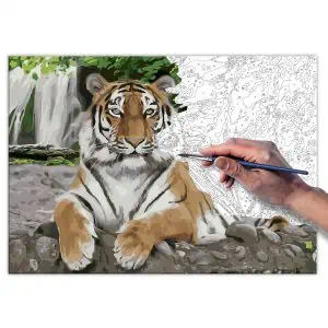 Paint By Number Tiger Painting