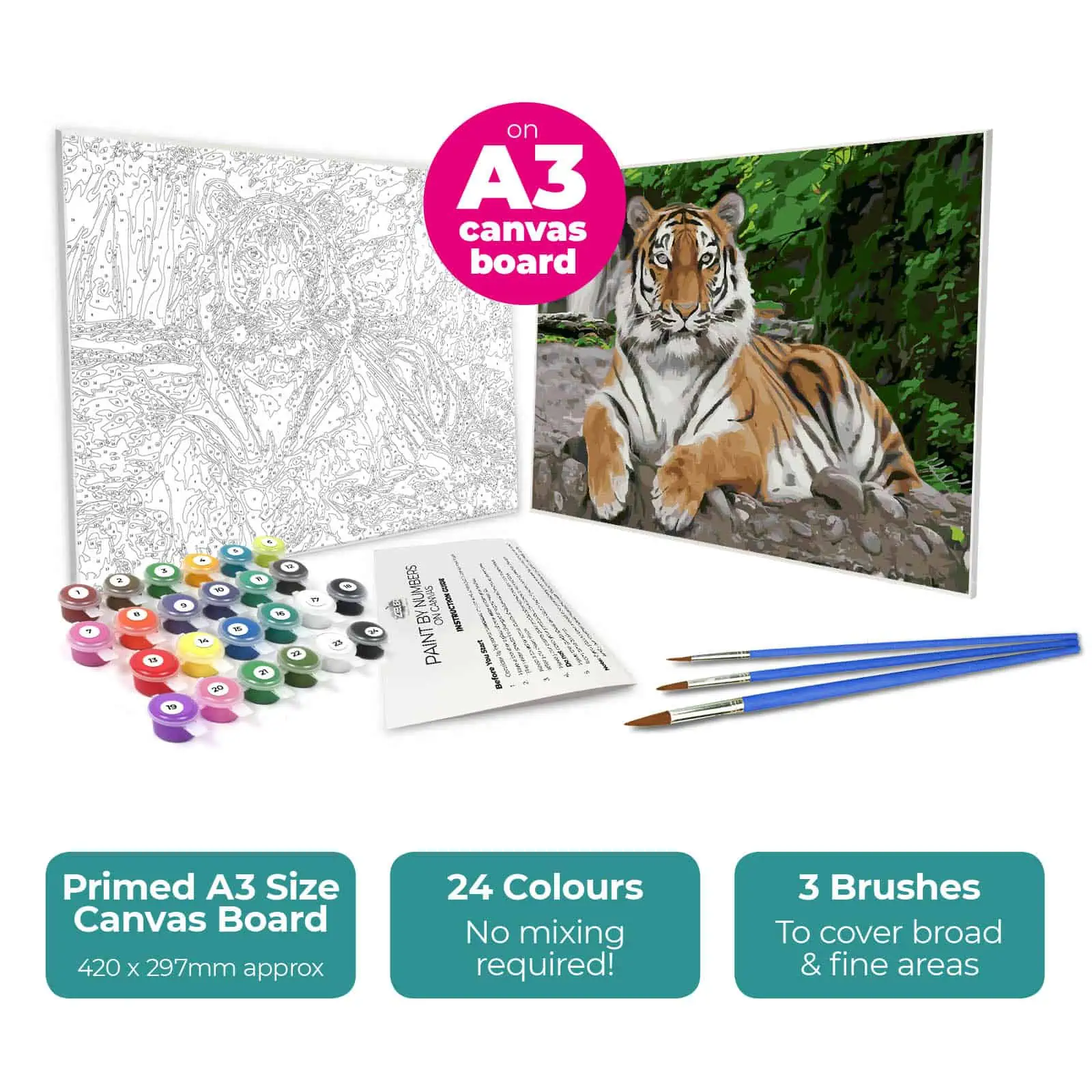Paint By Number Tiger Set Zieler