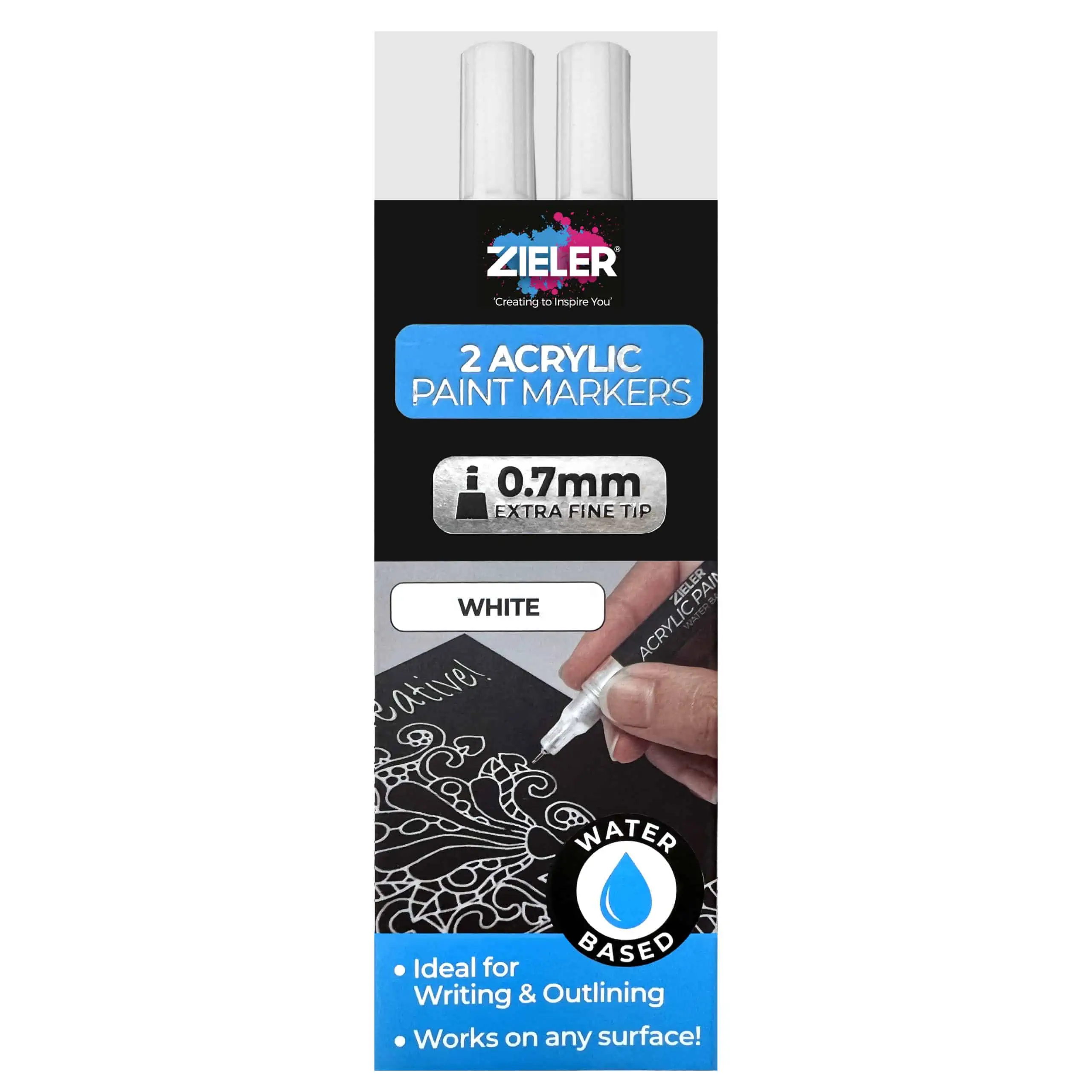 Acrylic Paint Maker Pens 0.7mm - Extra Fine - White