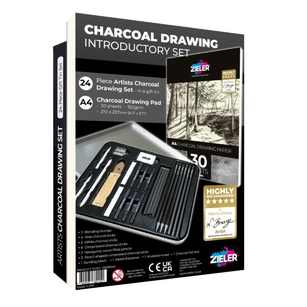Creative Mark Artists Adjustable Vine Charcoal and Charcoal Pencil Holder for Charcoal Art -Perfect for Pastels, Charcoal Sticks and Drawing Leads