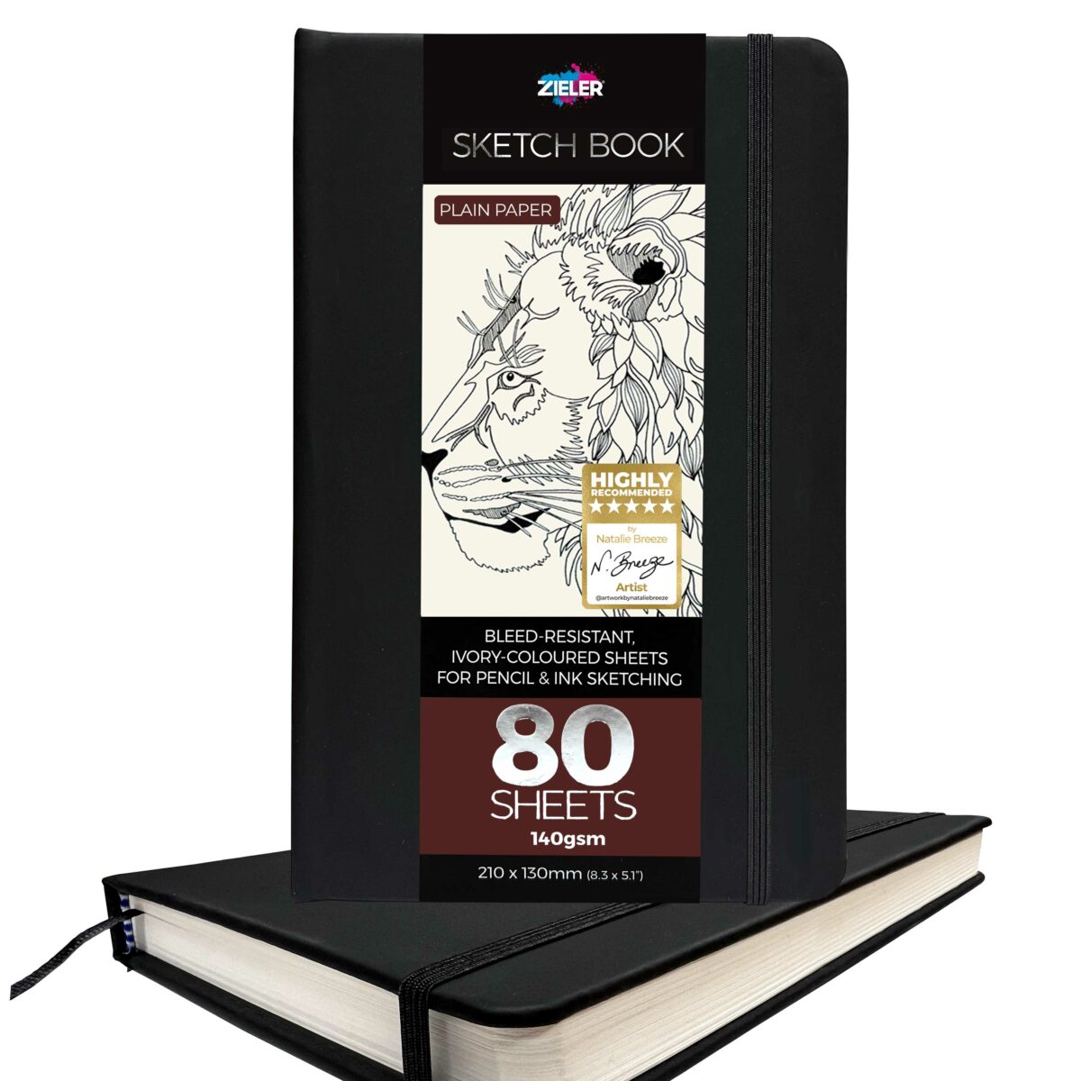 210X130Mm Journal Sketchbook - Zieler Art Supplies